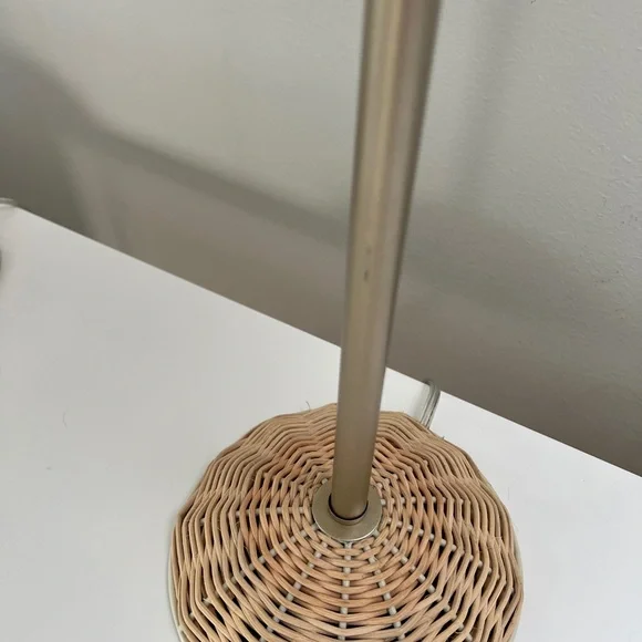 Pair of Lillian August Wicker Lamps - Picture 4 of 4